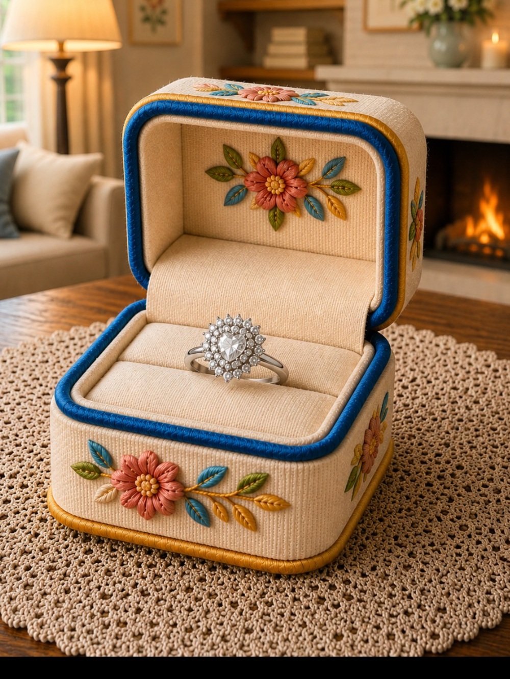 NEW! Stunning Silver Heart Shape Moissanite Ring Size 5